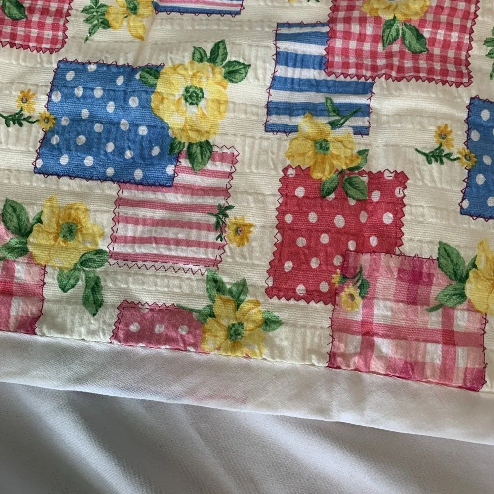 Handmade Cross Stitch Baby Crib Quilt Bunny, Bear,‎ Chicken And Lamb